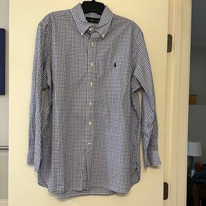 Ralph Lauren Polo Checkered Classic Men’s Button Down Shirt 16 1/2